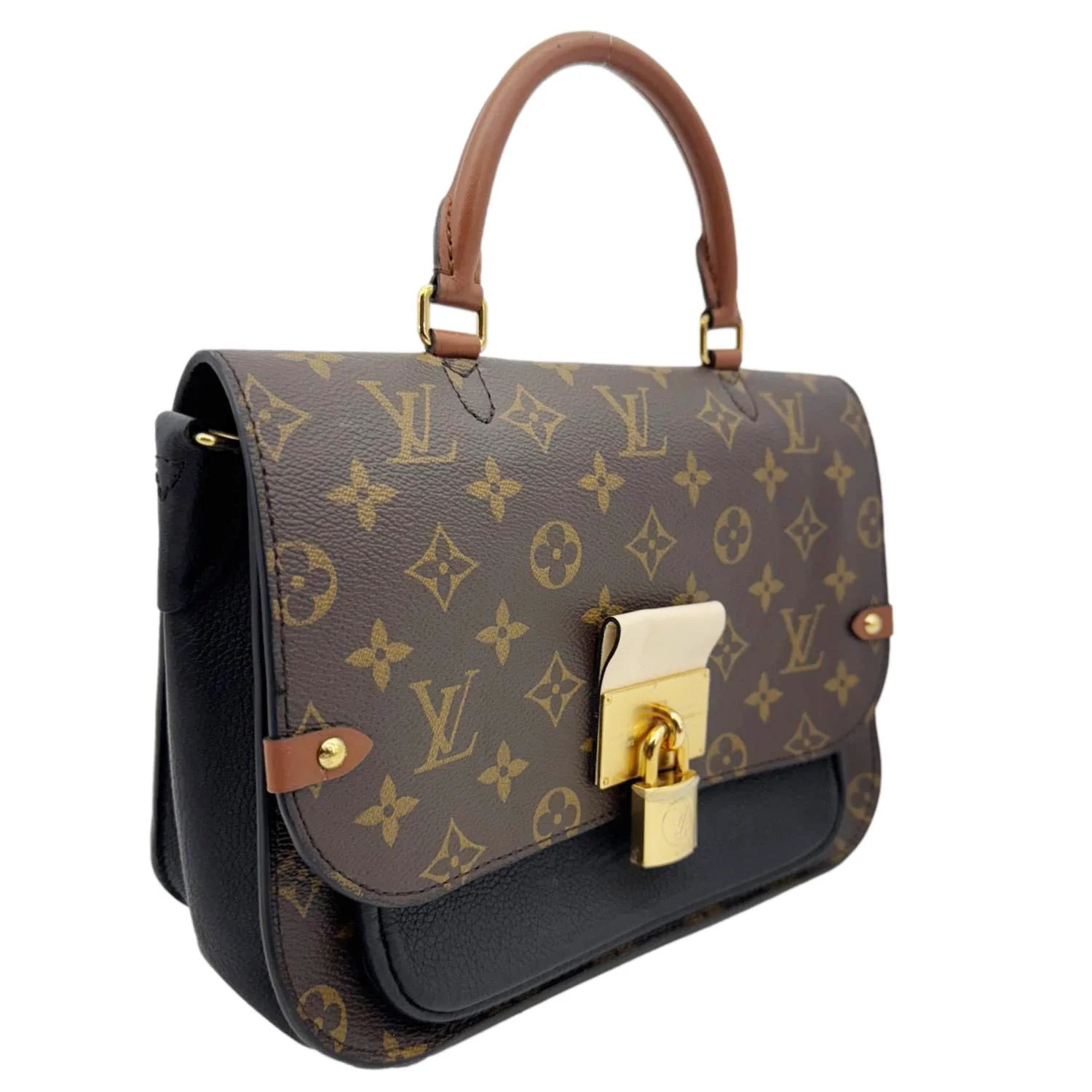 LOUIS VUITTON Vaugirard Monogram Canvas Shoulder Bag Black - Image 4