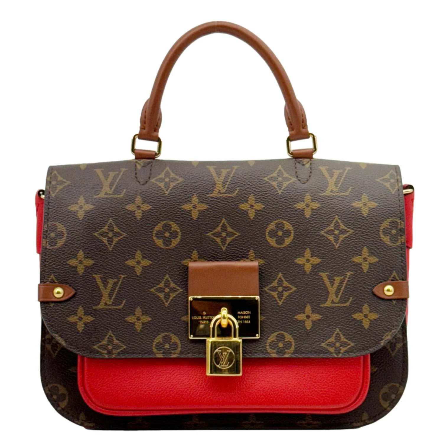 LOUIS VUITTON Vaugirard Monogram Canvas Shoulder Bag Coquelicot - Image 4