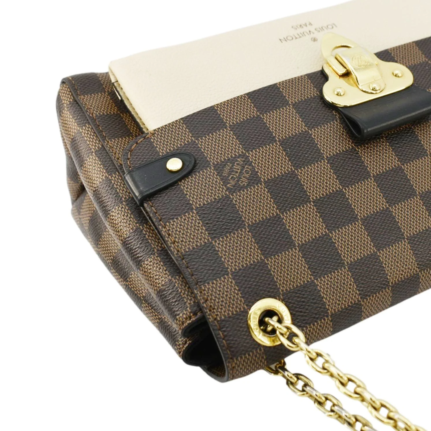 LOUIS VUITTON Vavin PM Damier Ebene Crossbody Bag Cream - Image 4