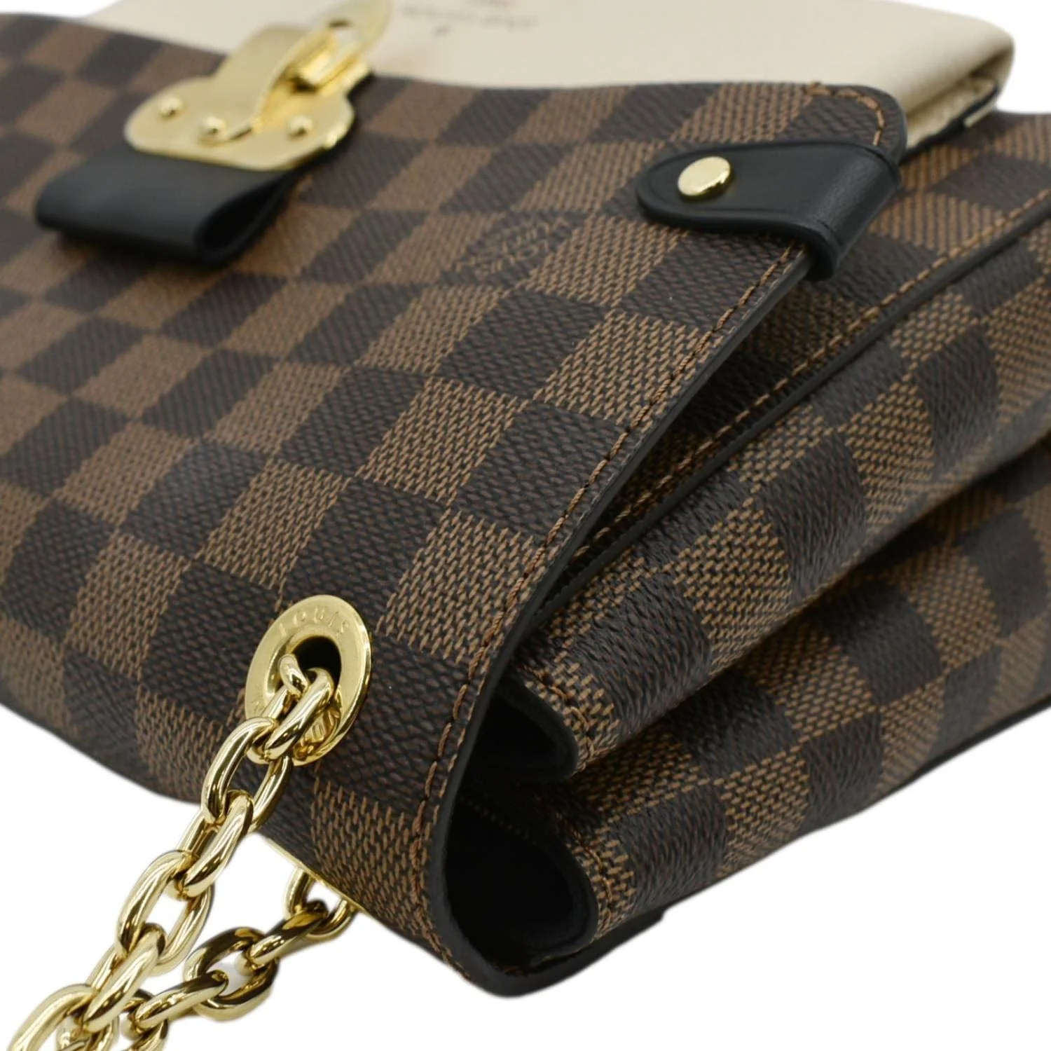 LOUIS VUITTON Vavin PM Damier Ebene Crossbody Bag Cream - Image 7