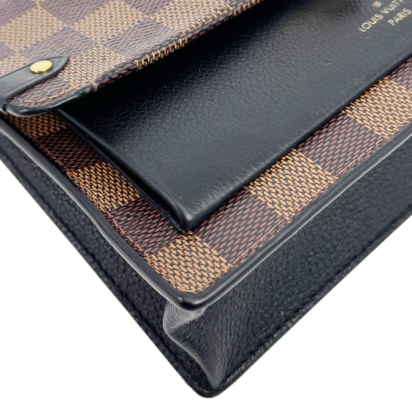 LOUIS VUITTON Vavin PM Damier Ebene Chain Crossbody Bag Black - Image 10