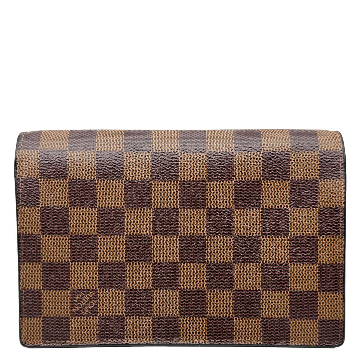 LOUIS VUITTON Vavin PM Damier Ebene Chain Crossbody Bag Black - Image 4