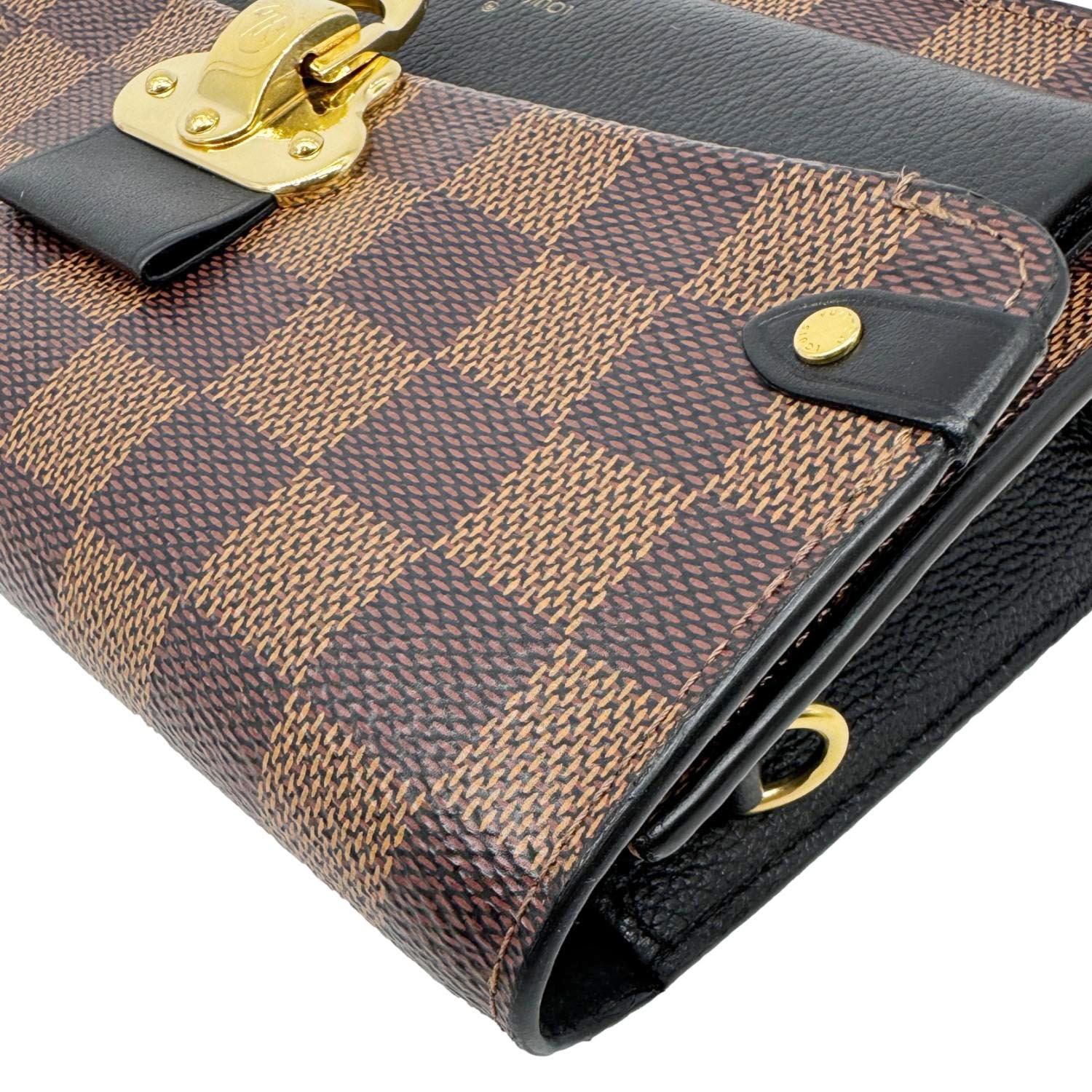 LOUIS VUITTON Vavin PM Damier Ebene Chain Crossbody Bag Black - Image 8