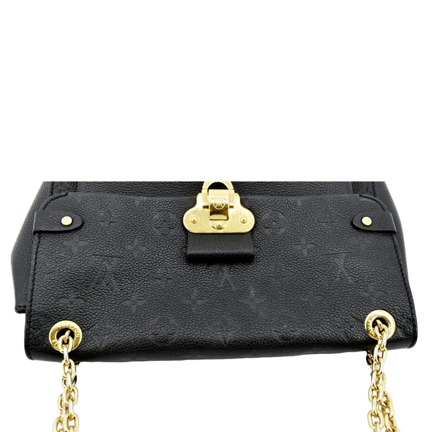 LOUIS VUITTON Vavin PM Monogram Empreinte Leather Shoulder Bag Black - Image 4
