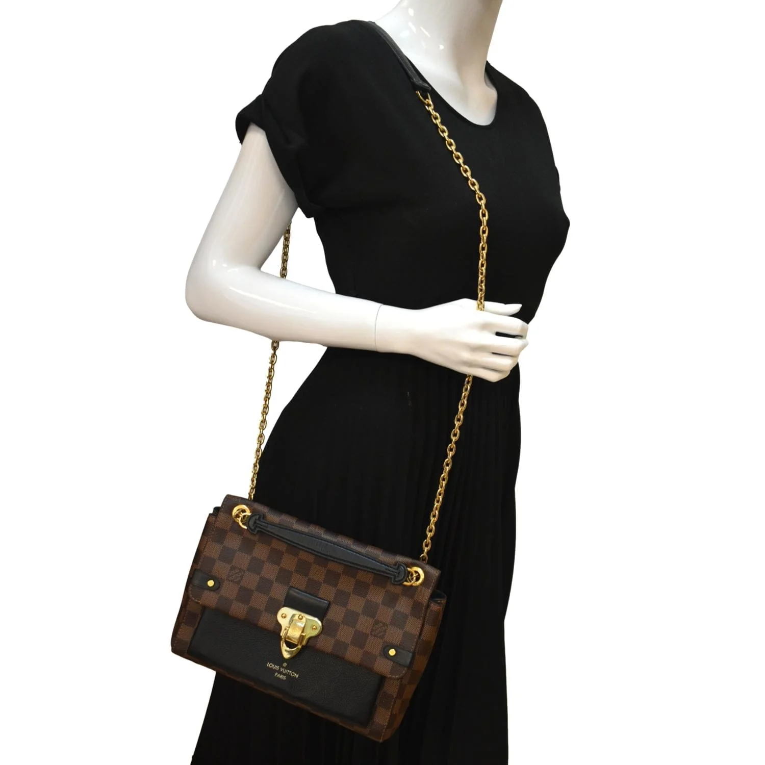 LOUIS VUITTON Vavin PM Damier Ebene Crossbody Bag Brown - Image 2