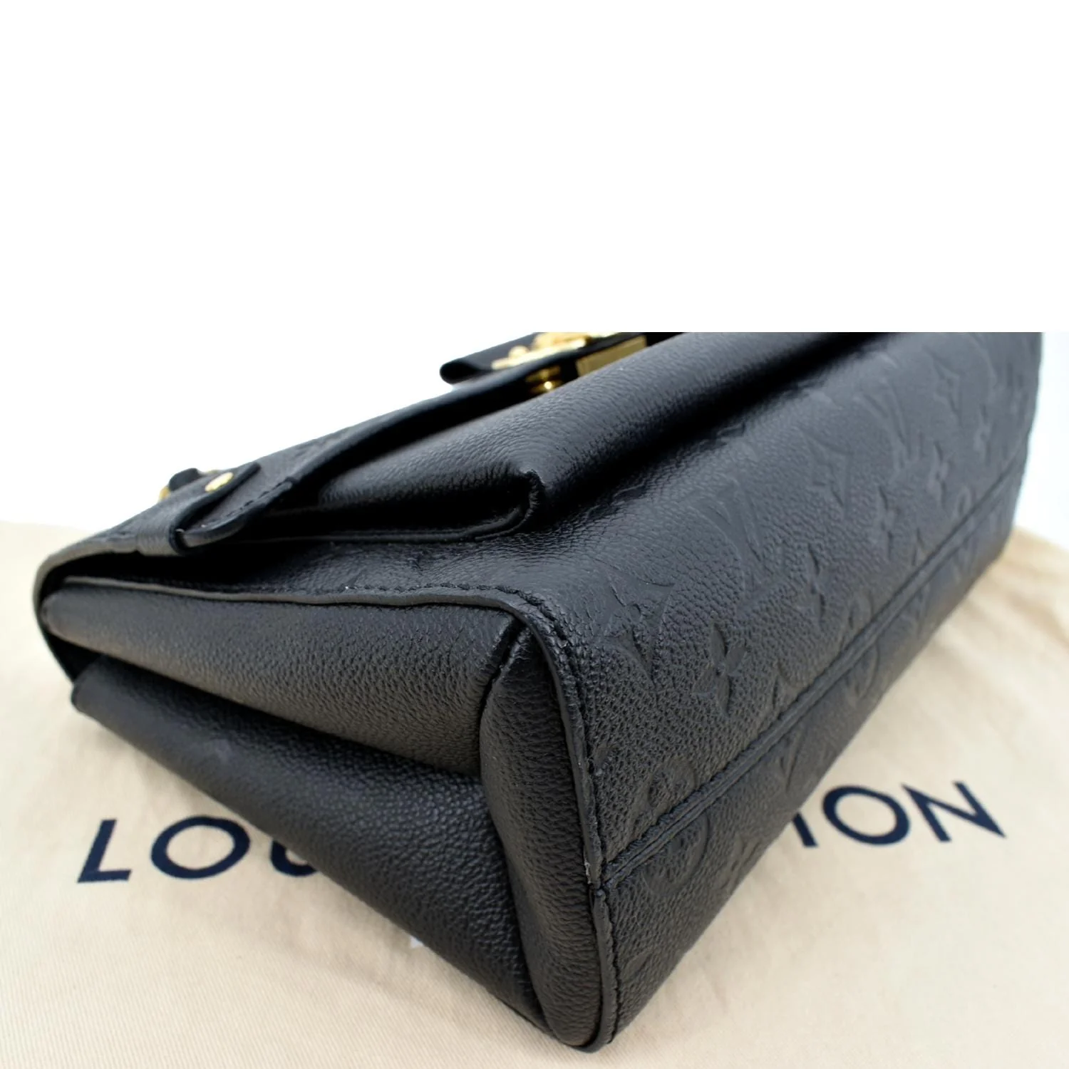 LOUIS VUITTON Vavin MM Monogram Empreinte Leather Shoulder Bag Black - Image 8