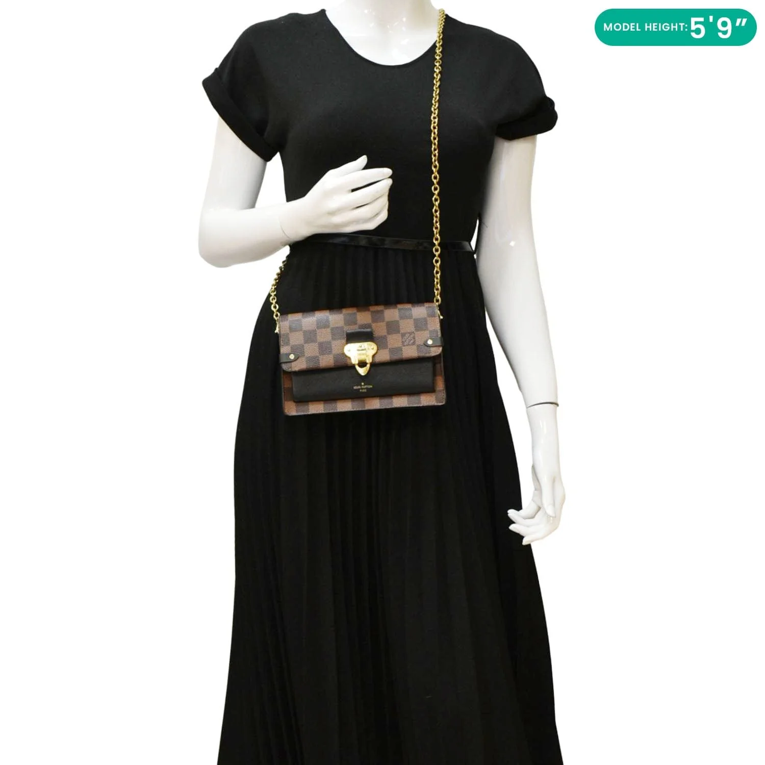 LOUIS VUITTON Vavin PM Damier Ebene Shoulder Bag Brown - Image 2