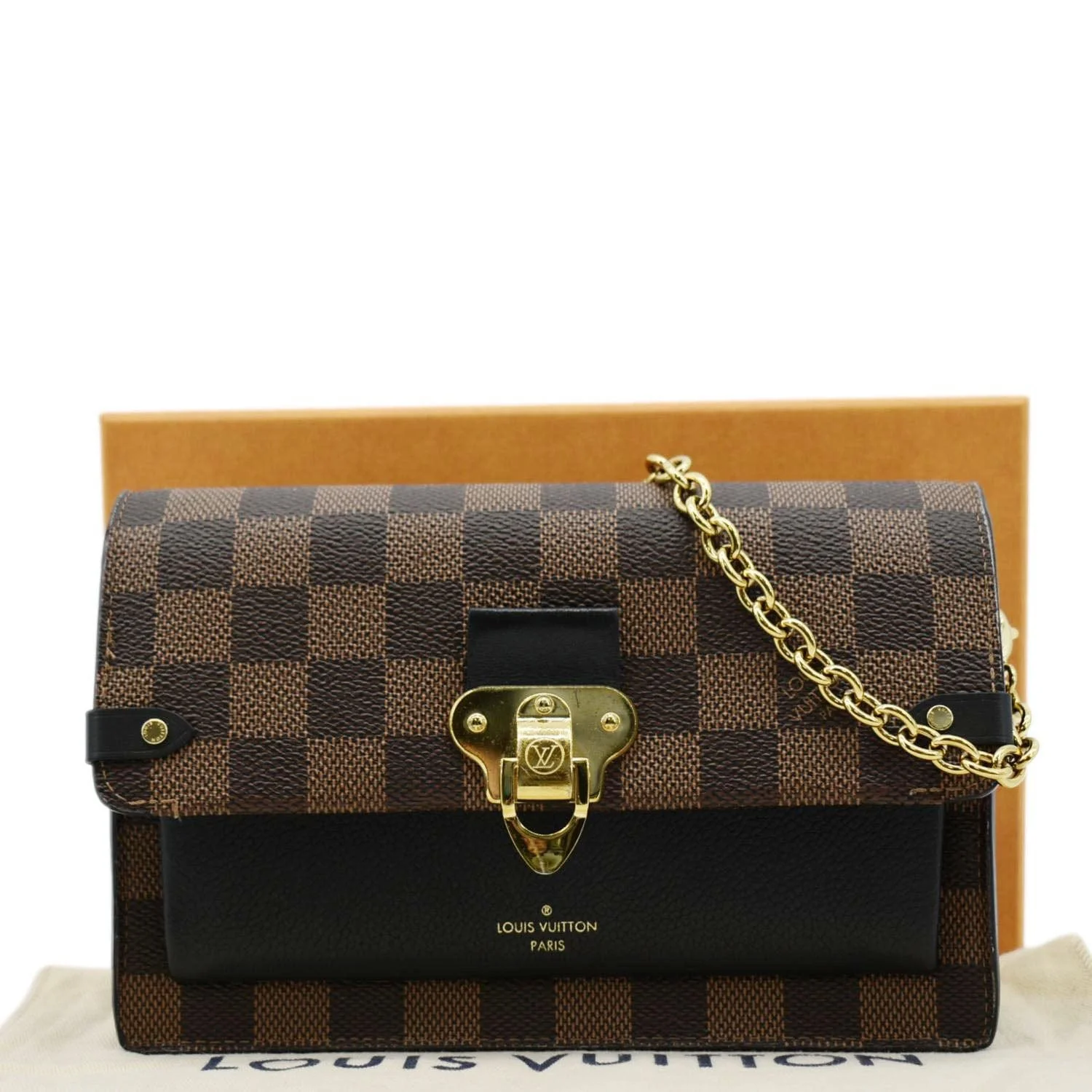LOUIS VUITTON Vavin PM Damier Ebene Shoulder Bag Brown - Image 3