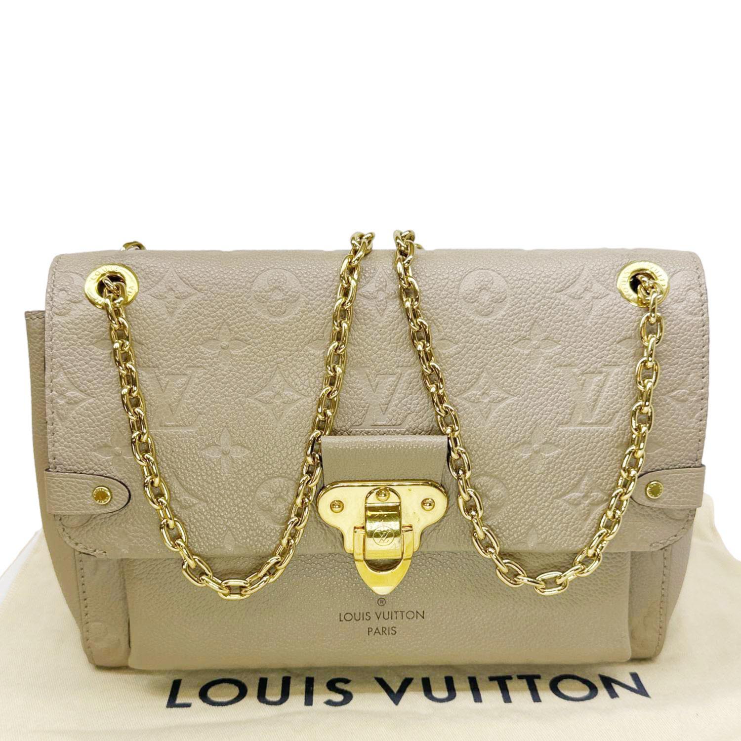 LOUIS VUITTON Vavin PM Monogram Empreinte Leather Shoulder Bag Beige - Image 3