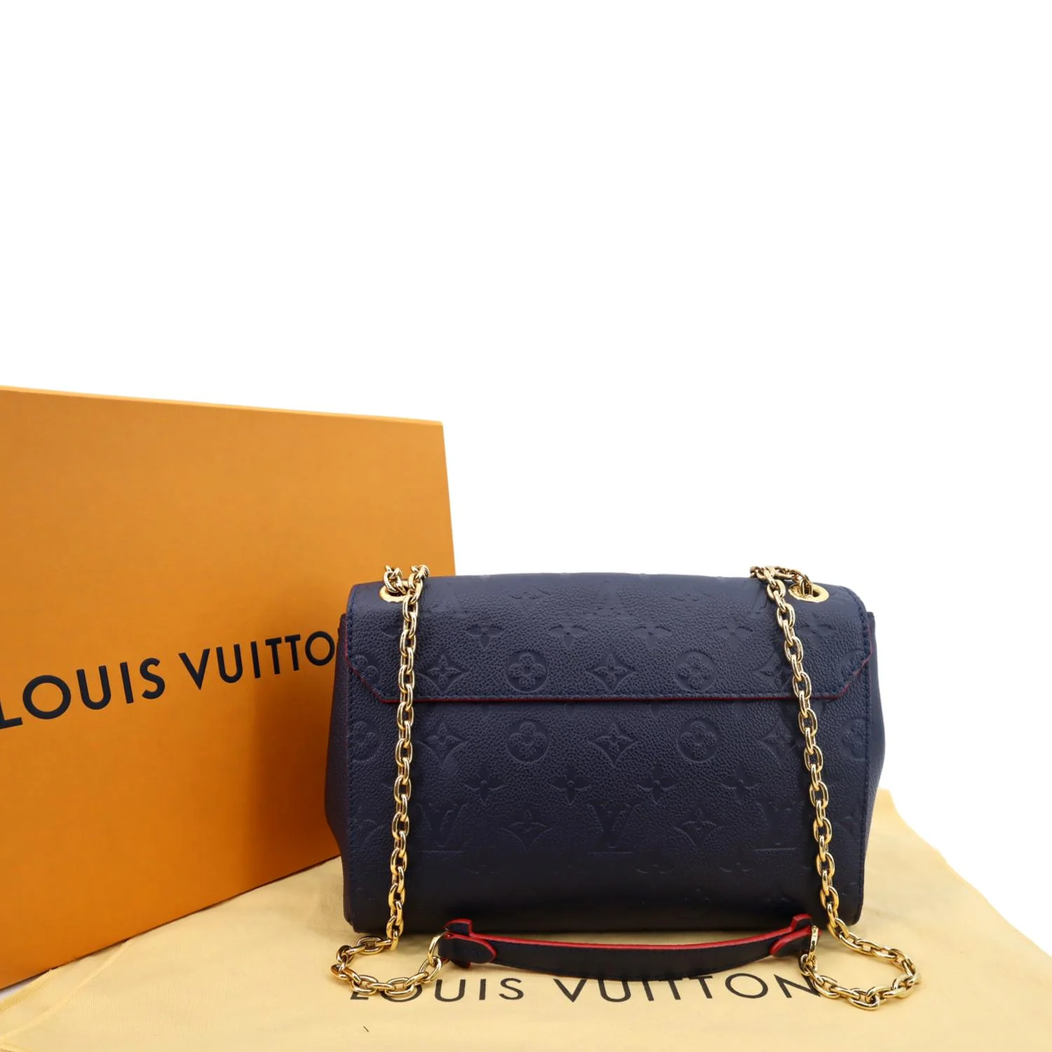 LOUIS VUITTON Vavin PM Monogram Empreinte Leather Shoulder Bag Blue - Image 3