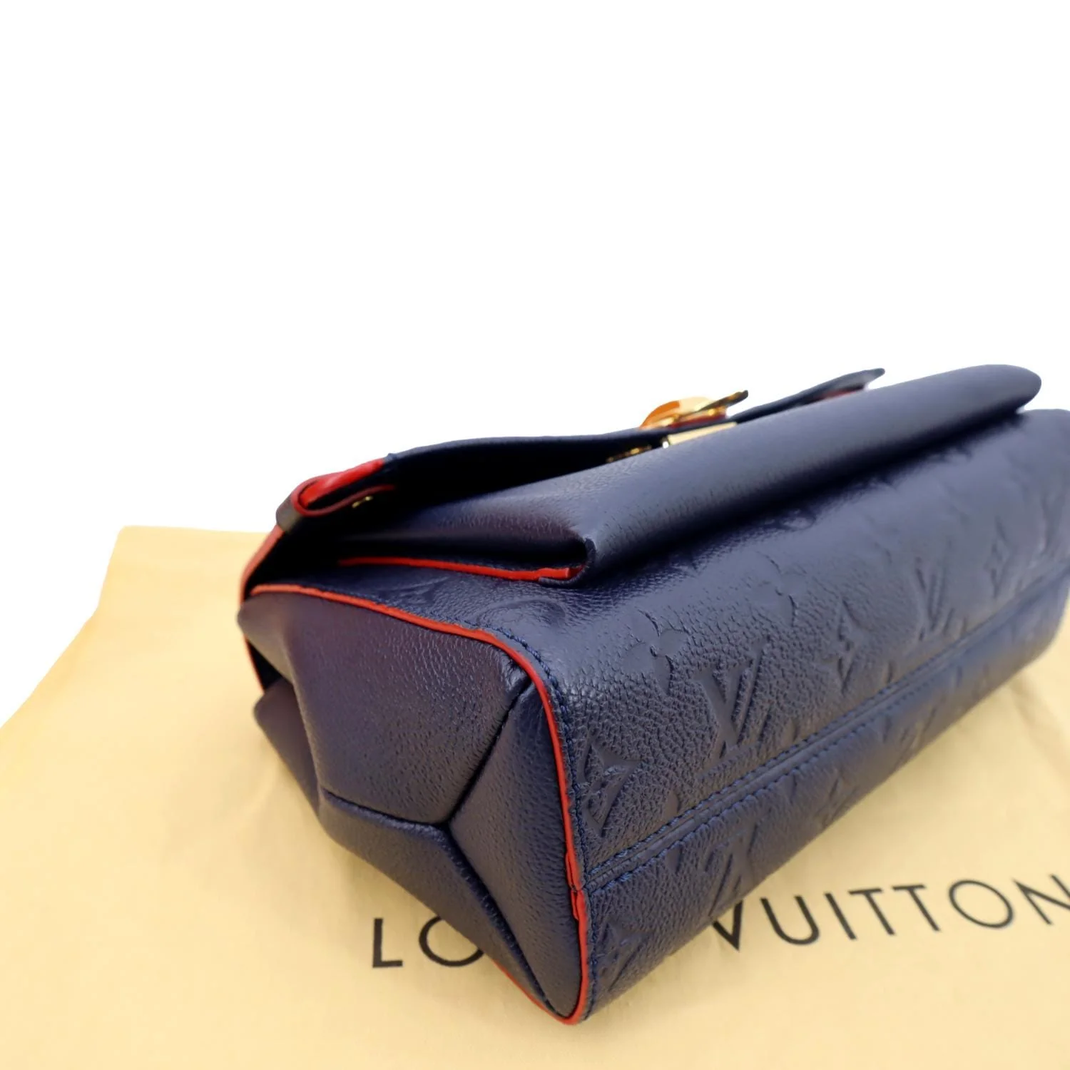 LOUIS VUITTON Vavin PM Monogram Empreinte Leather Shoulder Bag Blue - Image 9