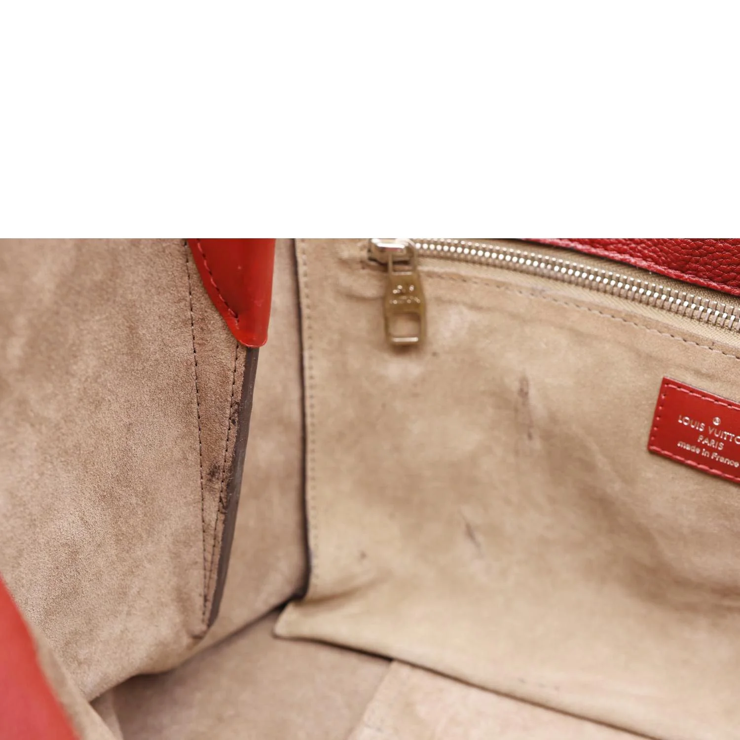 LOUIS VUITTON W PM Veau Cachemire Calfskin Tote Bag Maroon - Image 13