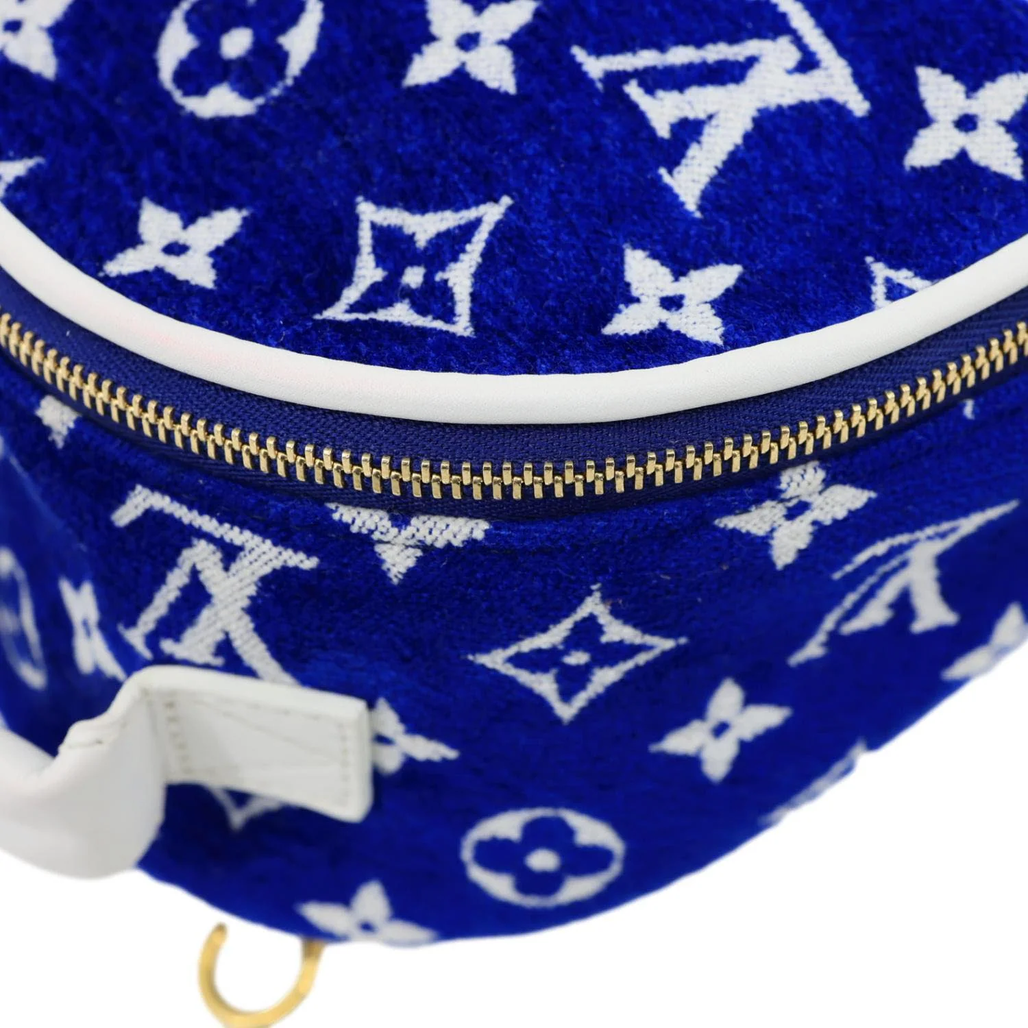 LOUIS VUITTON Palm Spring Mini Velvet Backpack Blue - Image 7