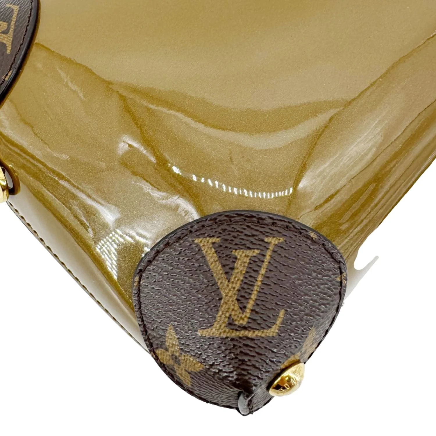 LOUIS VUITTON Venice Monogram Vernis Leather Shoulder Bag Bronze - Image 9