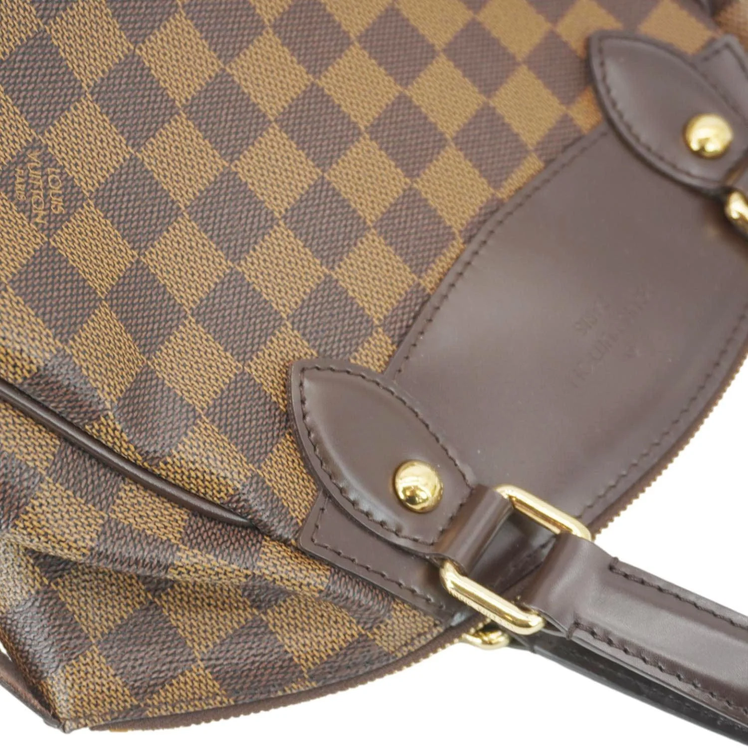 LOUIS VUITTON Verona PM Damier Ebene Satchel Bag Brown - Image 6