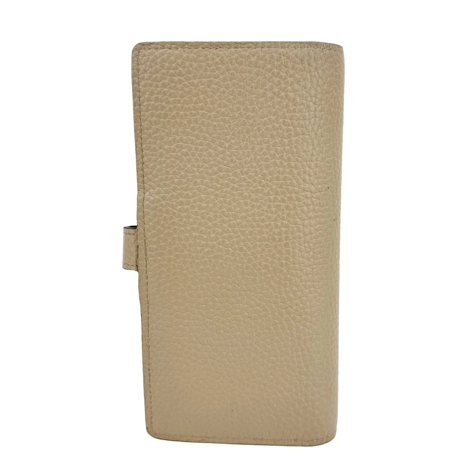 LOUIS VUITTON Grained Taurillon Leather Vertical Wallet Galet Beige - Image 4