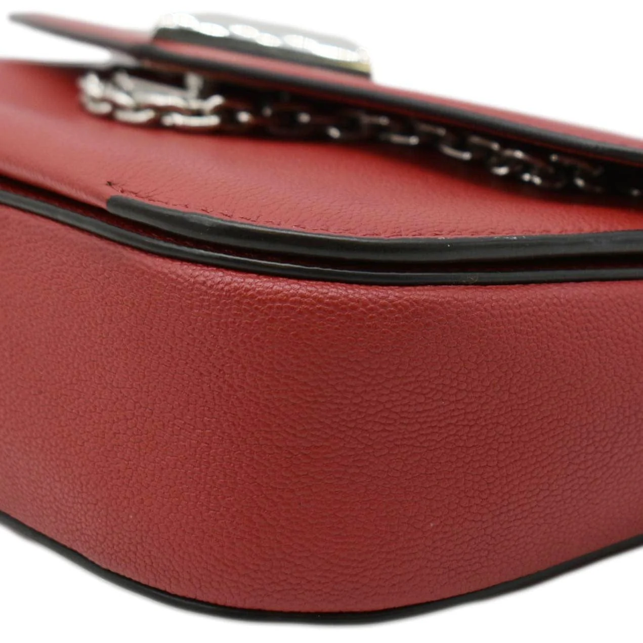 LOUIS VUITTON Very Monogram Leather Messenger Bag Red - Image 9