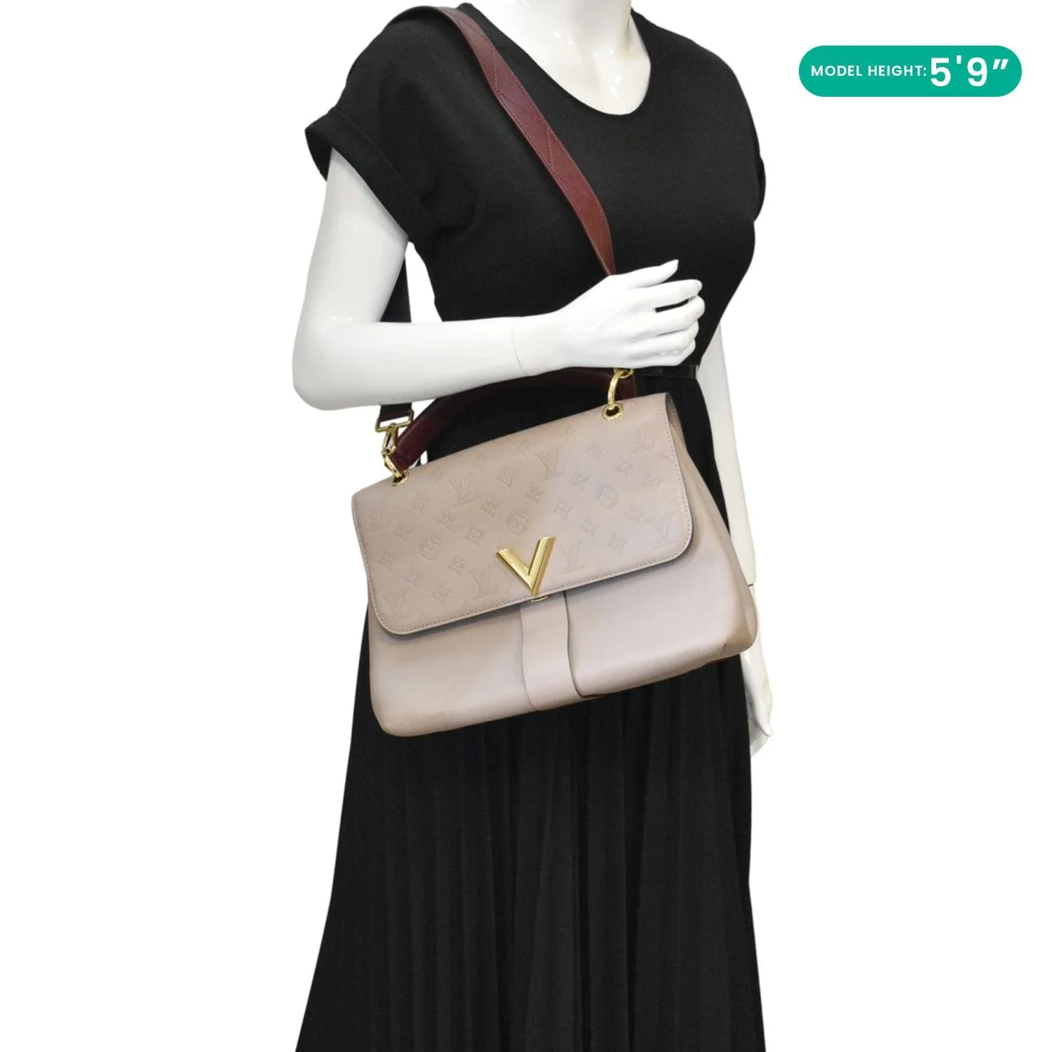 LOUIS VUITTON Very One Handle Calfskin Monogram Shoulder Bag Beige - Image 2