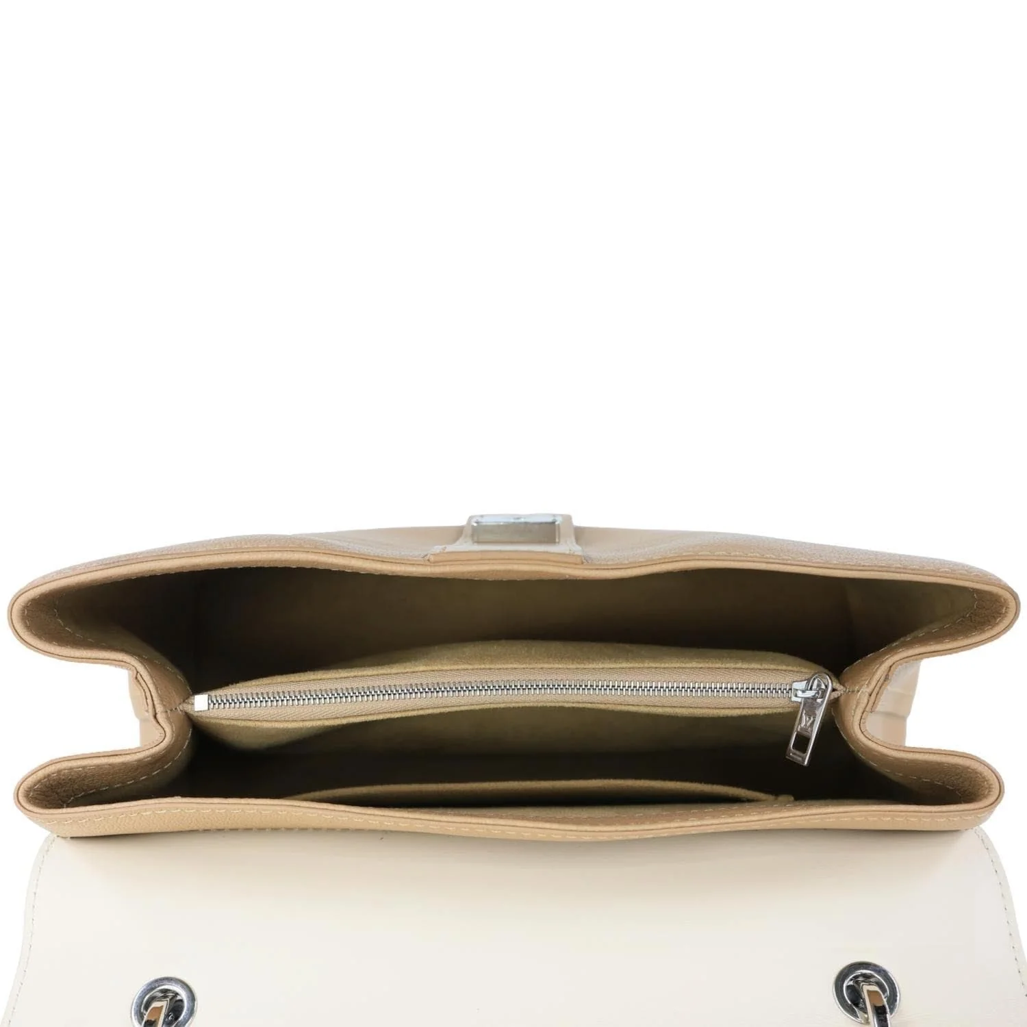 LOUIS VUITTON Very One Handle Leather Shoulder Bag Beige - Image 10