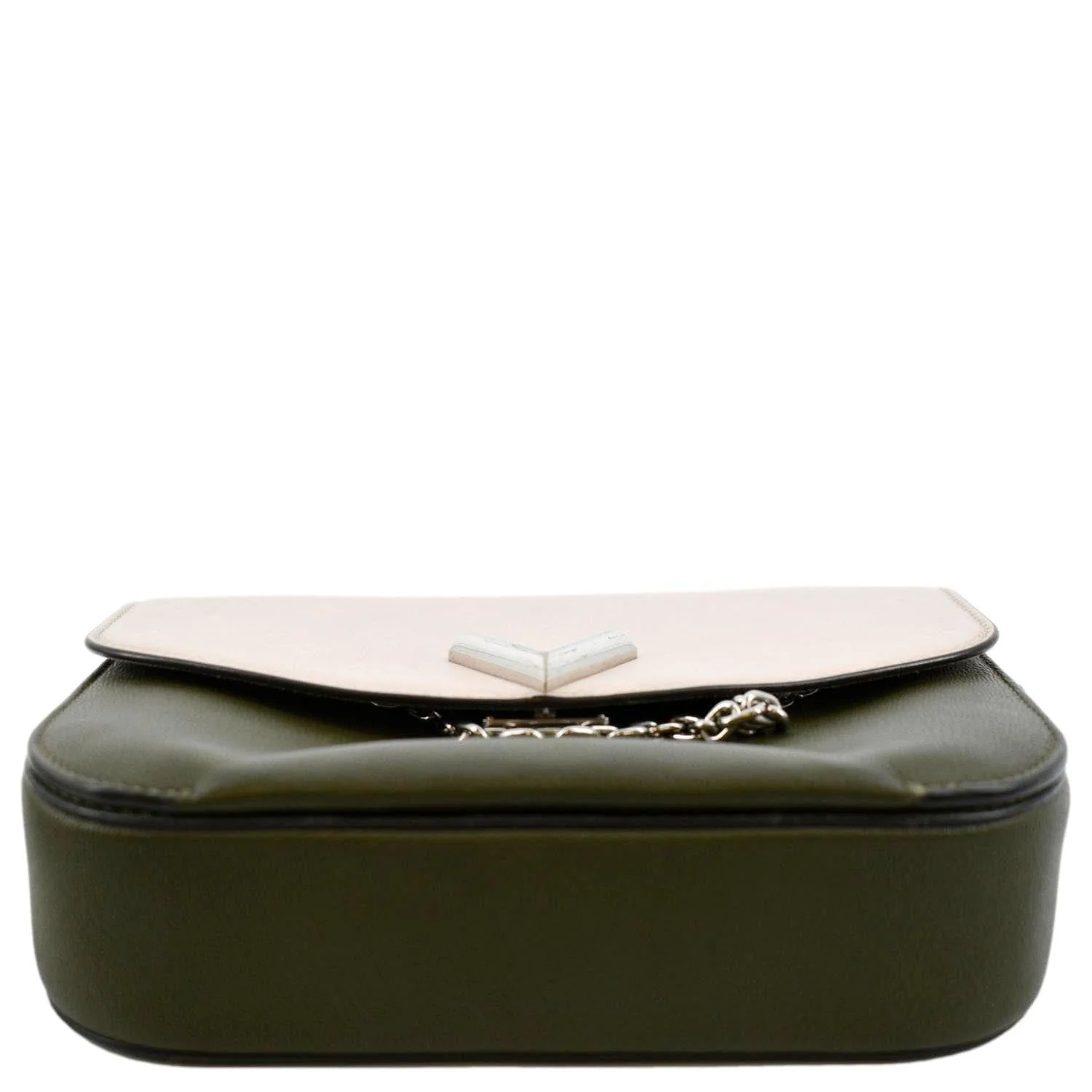 LOUIS VUITTON Very Calfskin Leather Saddle Shoulder Bag Khaki Green - Image 9