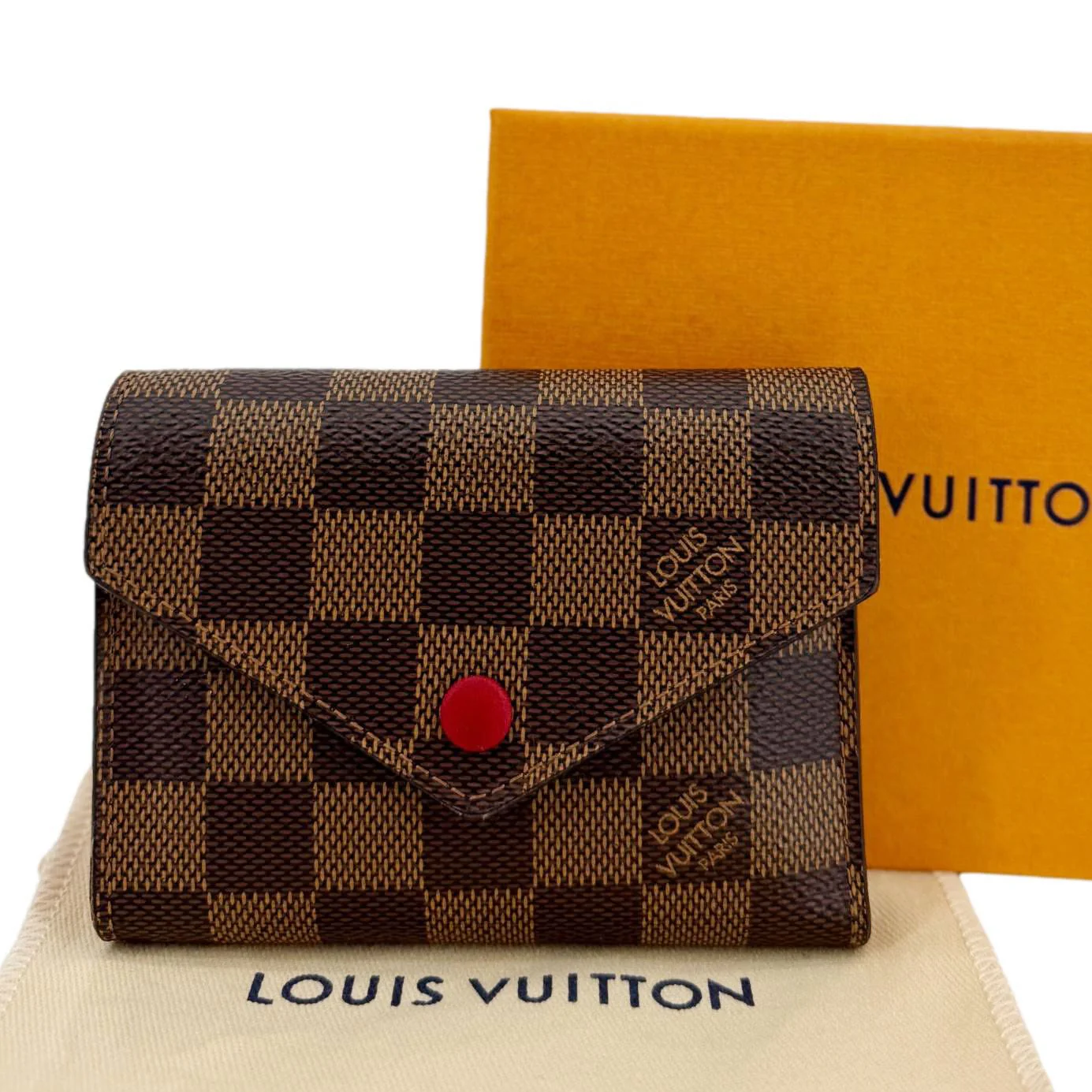 LOUIS VUITTON Victorine Damier Ebene Wallet Brown - Image 3