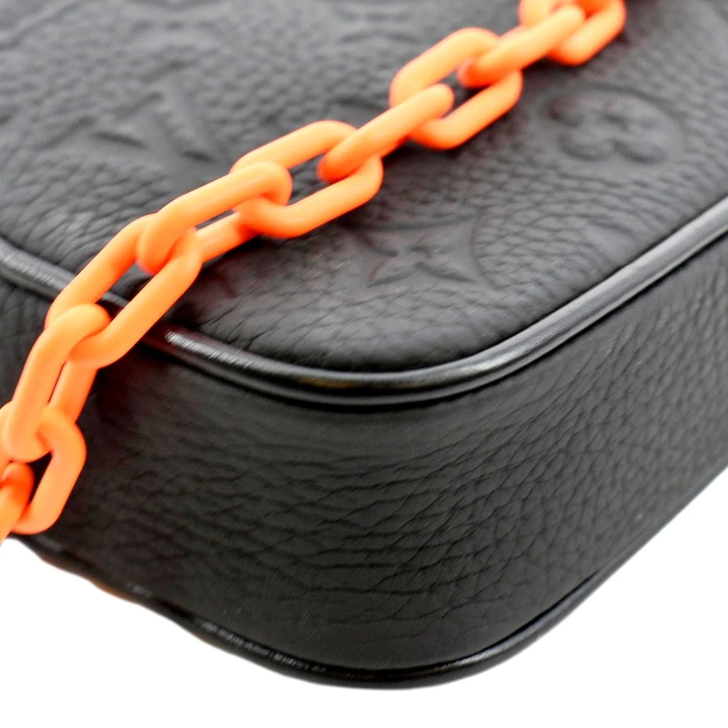 LOUIS VUITTON Volga Monogram Empreinte Chain Pochette Bum Bag Black - Image 10