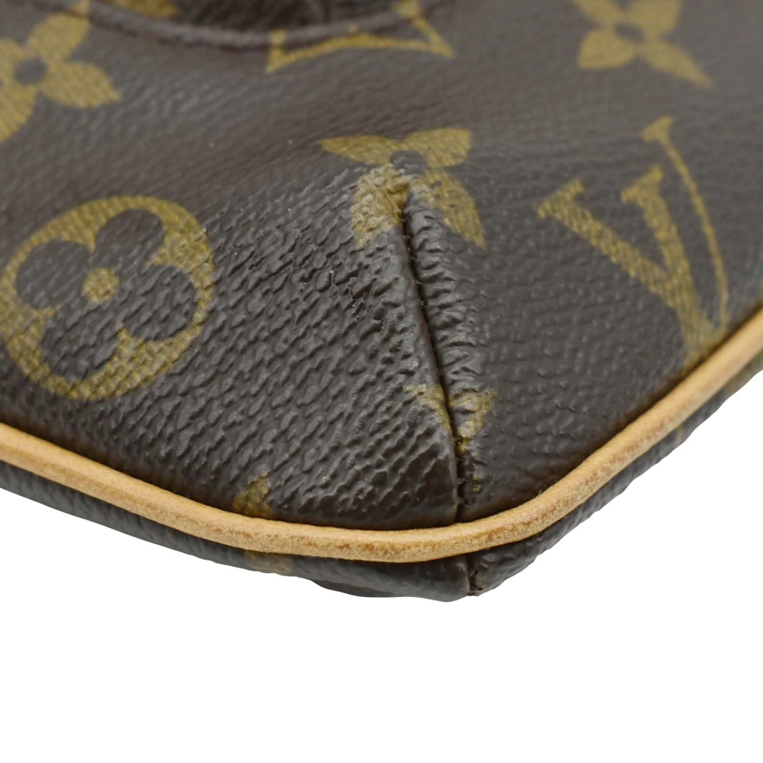 LOUIS VUITTON Partition Monogram Canvas Wristlet Clutch Bag Brown - Image 8