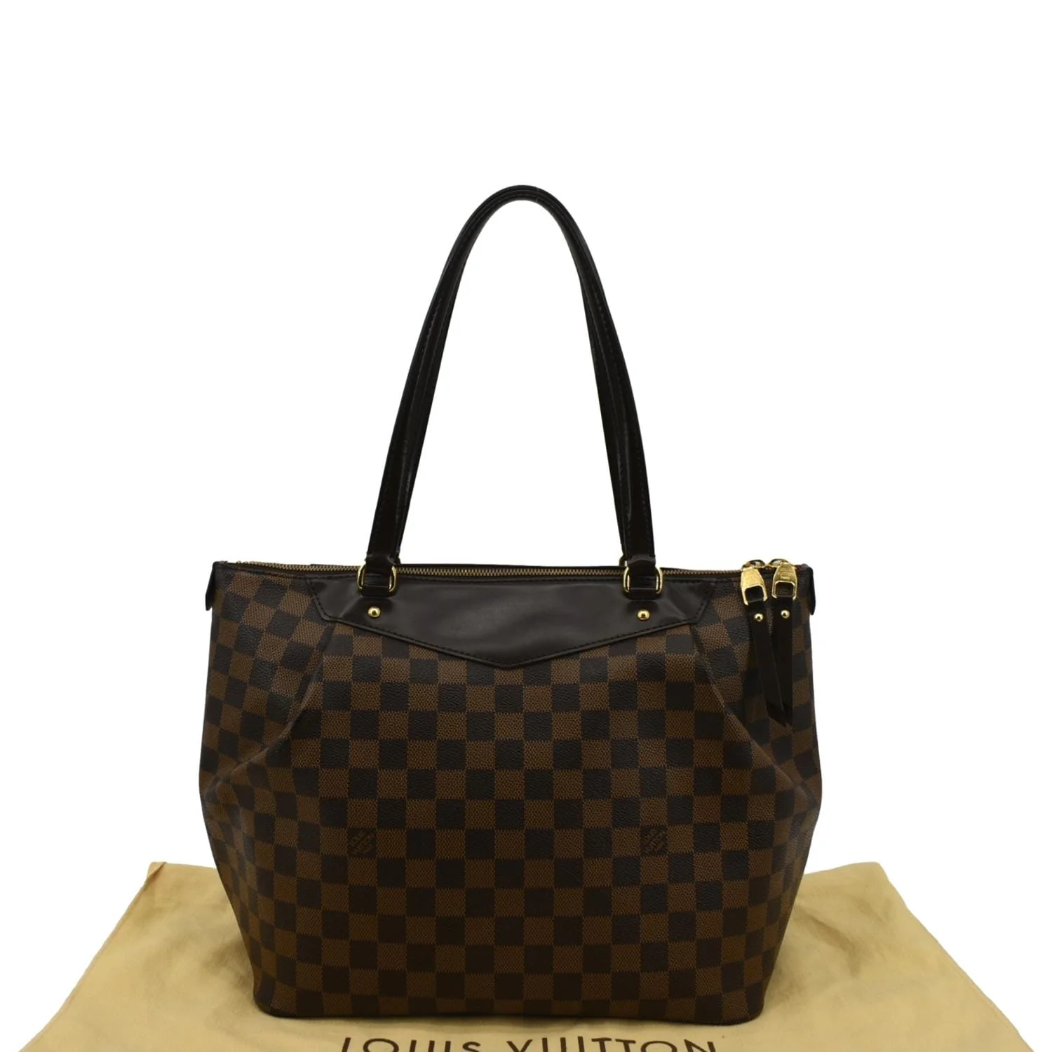 LOUIS VUITTON Westminster GM Damier Ebene Tote Shoulder Bag Brown - Image 3