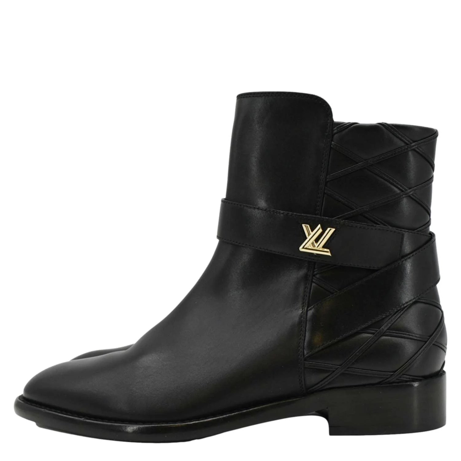 LOUIS VUITTON Westside Leather Ankle Boot Black 41 - Image 6