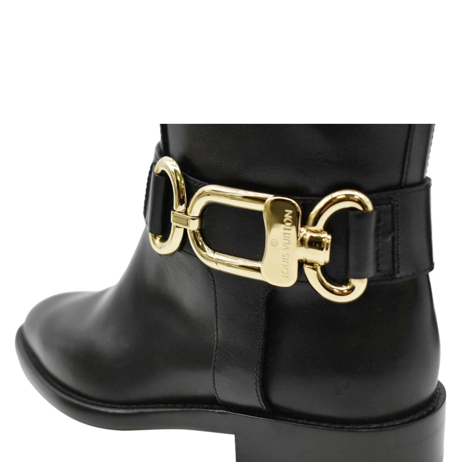 LOUIS VUITTON Westside Flat High Leather Boot Noir Black - Image 15