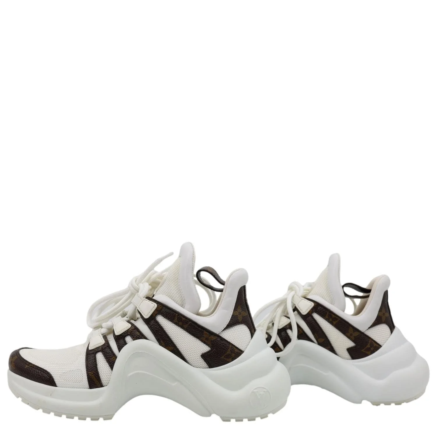 LOUIS VUITTON Archlight Mesh and Monogram Sneakers White Size 36.5 - Image 6