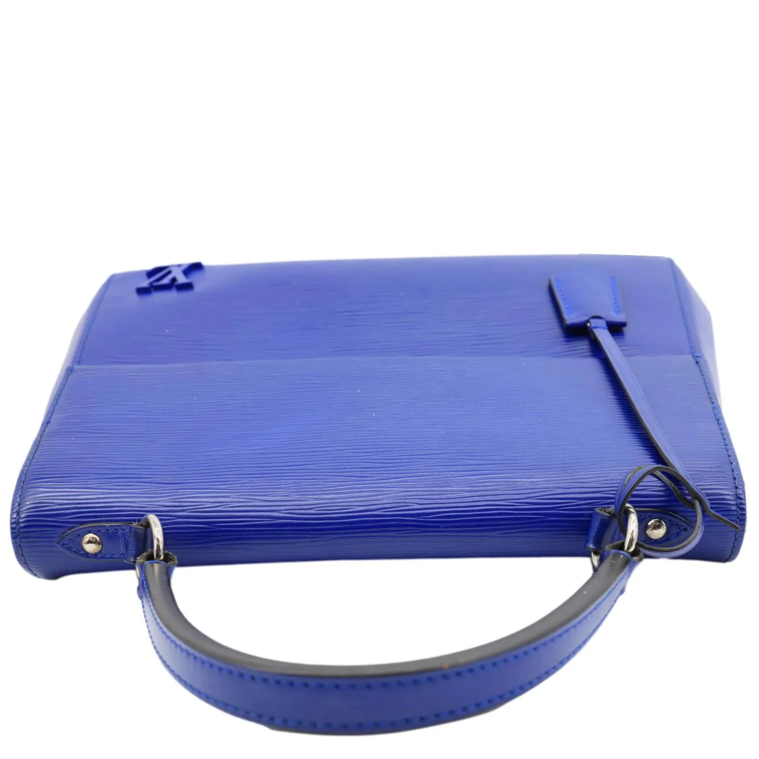 LOUIS VUITTON Cluny MM Epi Leather Top Handle Crossbody Bag Blue - Image 5