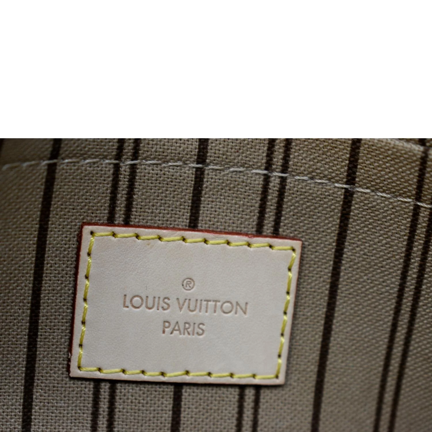 LOUIS VUITTON Neverfull Monogram Canvas Pochette Wristlet Pouch Brown - Image 10