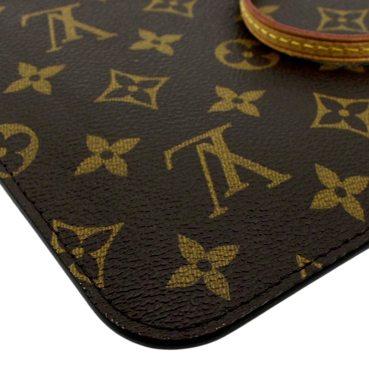 LOUIS VUITTON Neverfull Monogram Canvas Pochette Wristlet Pouch Brown - Image 8