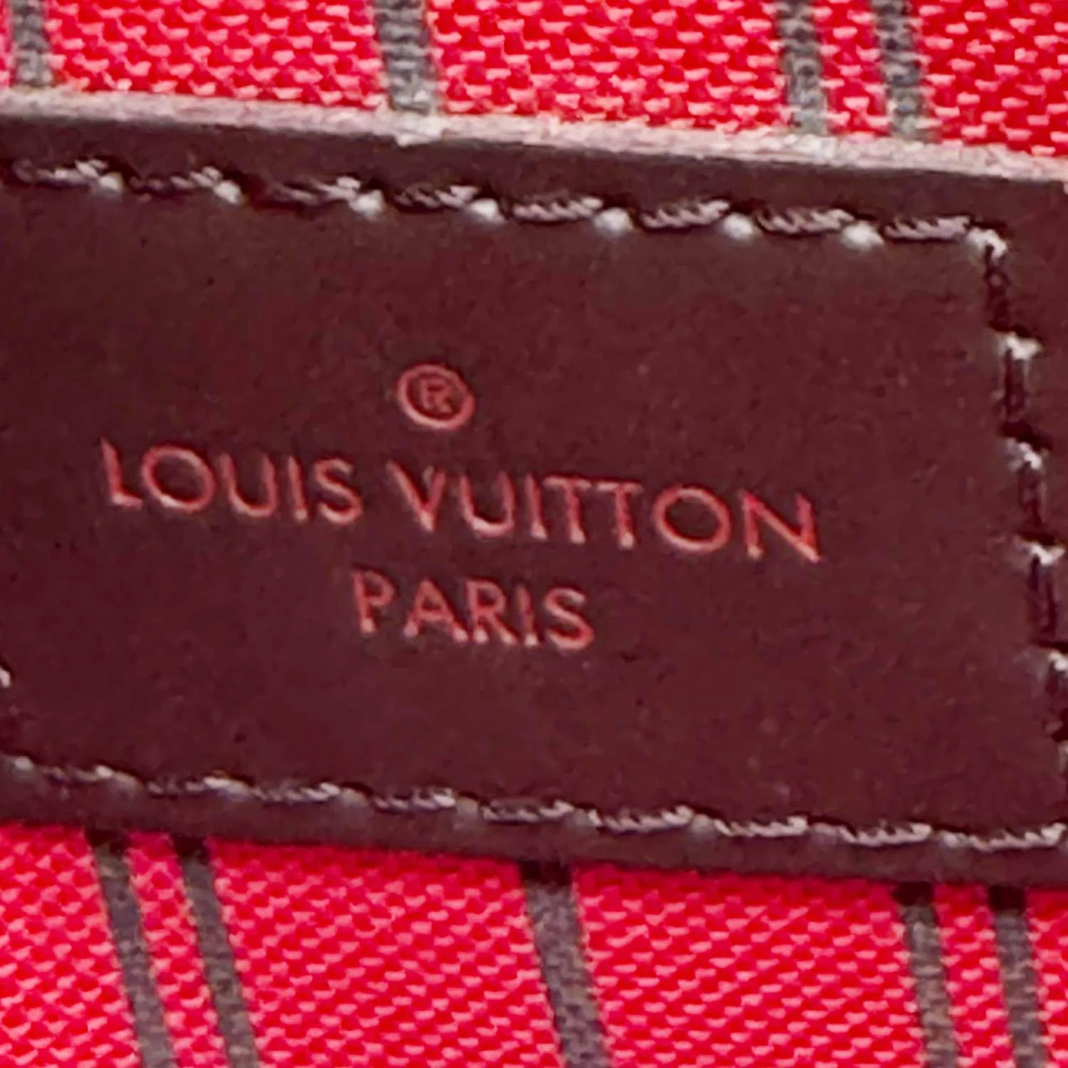 LOUIS VUITTON Neverfull Damier Ebene Wristlet Pouch Brown - Image 12
