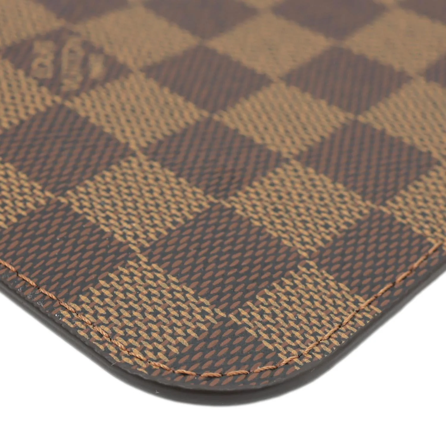 LOUIS VUITTON Neverfull Damier Ebene Wristlet Pouch Brown - Image 8
