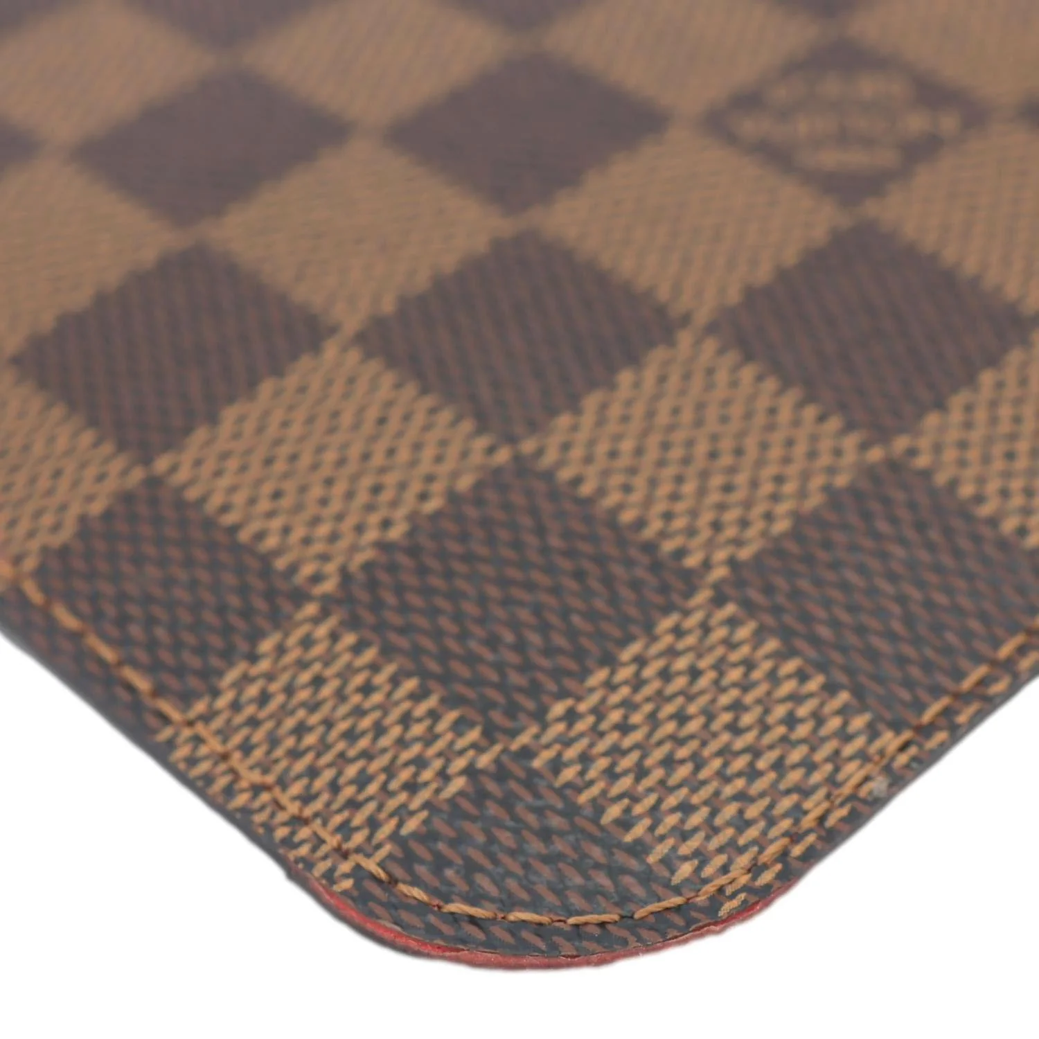 LOUIS VUITTON Neverfull Damier Ebene Wristlet Pouch Brown - Image 8