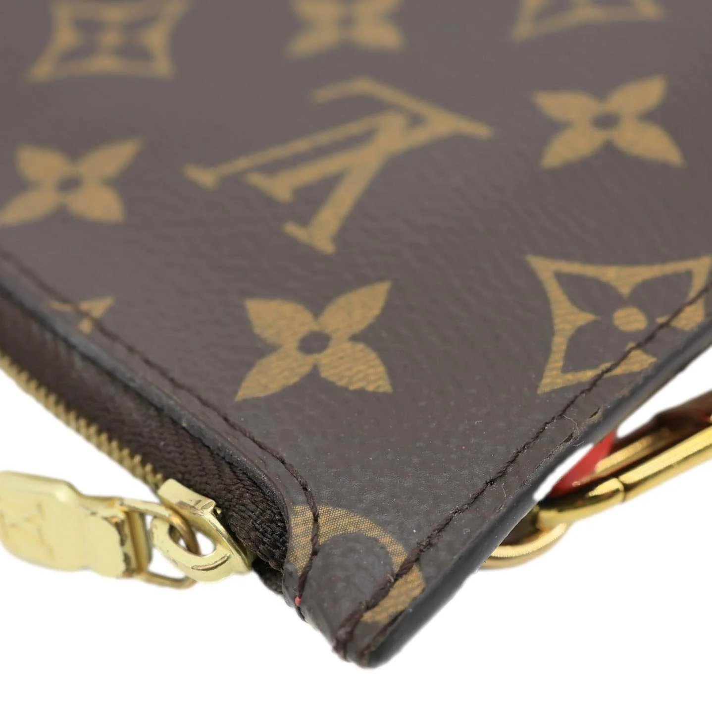 LOUIS VUITTON Pochette Wristlet Totem Monogram Canvas Pouch Brown - Image 5