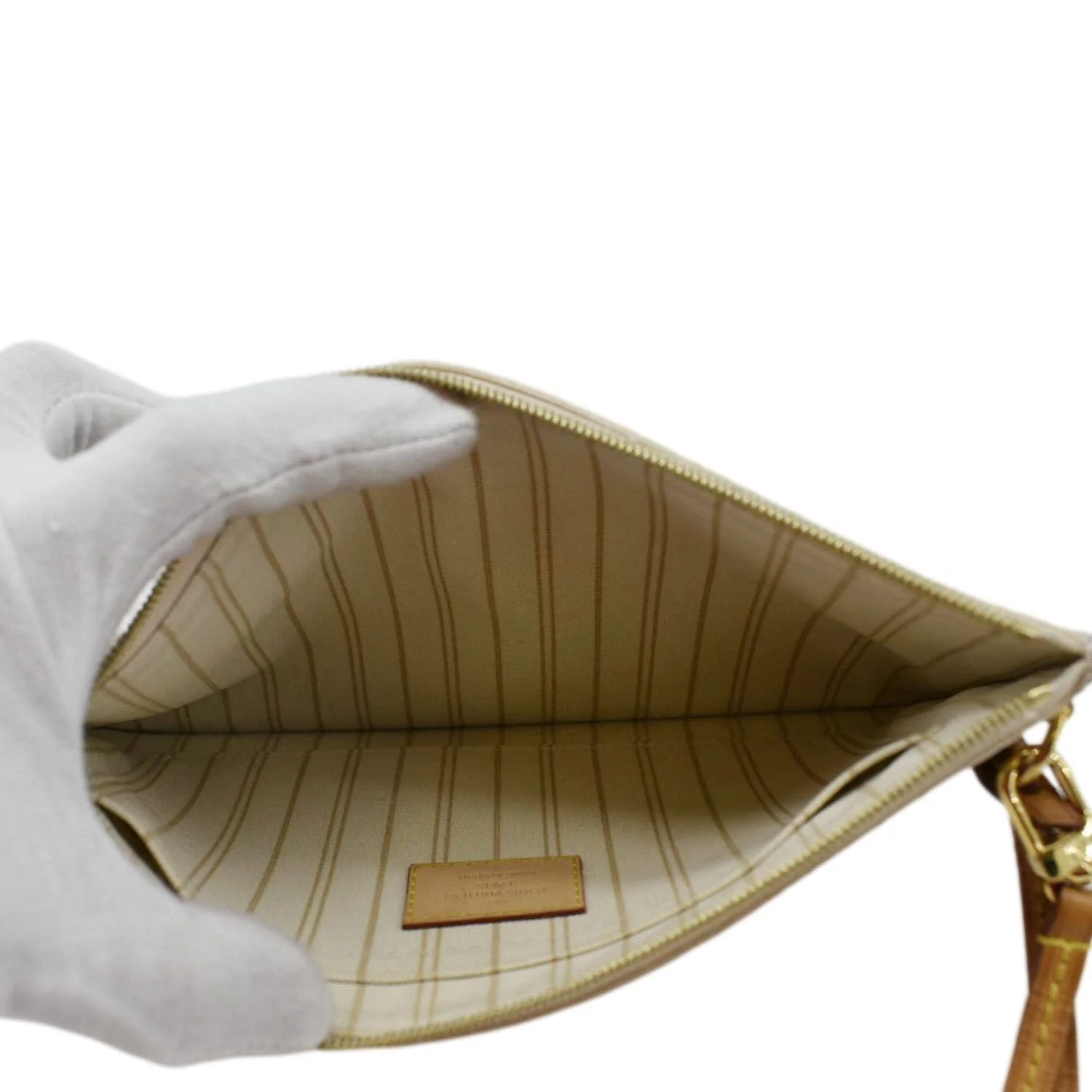 LOUIS VUITTON Wristlet Pochette Damier Azur Pouch White - Image 10