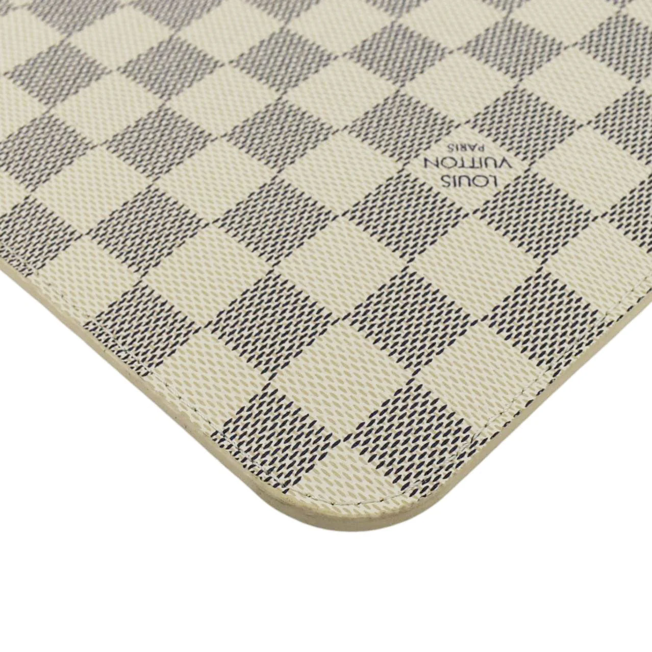 LOUIS VUITTON Wristlet Pochette Damier Azur Pouch White - Image 7