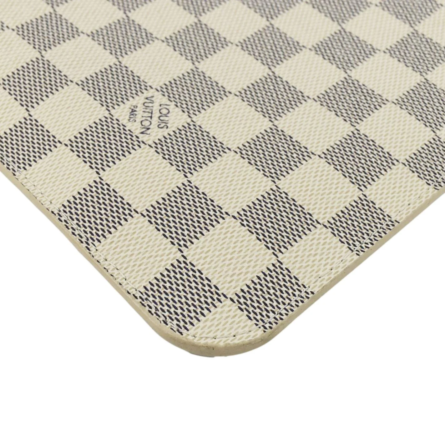 LOUIS VUITTON Wristlet Pochette Damier Azur Pouch White - Image 8