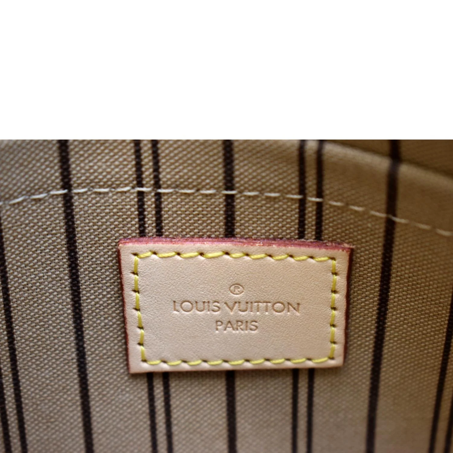 LOUIS VUITTON Neverfull Monogram Canvas Pochette Wristlet Pouch Brown - Image 10