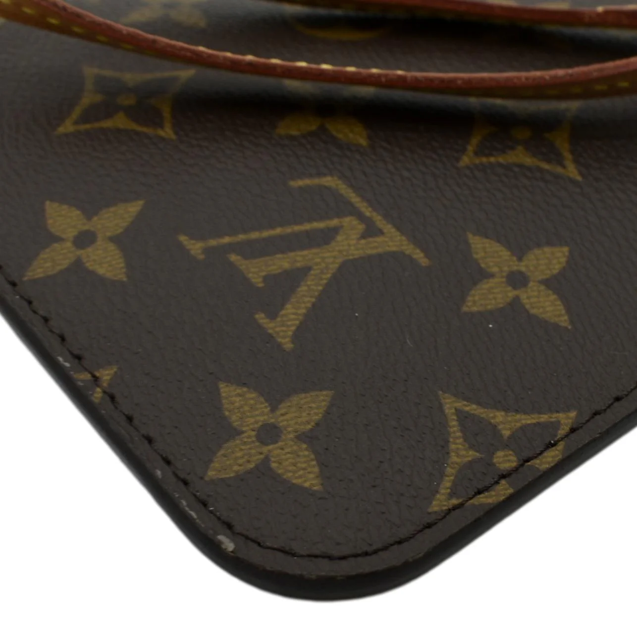 LOUIS VUITTON Neverfull Monogram Canvas Pochette Wristlet Pouch Brown - Image 6