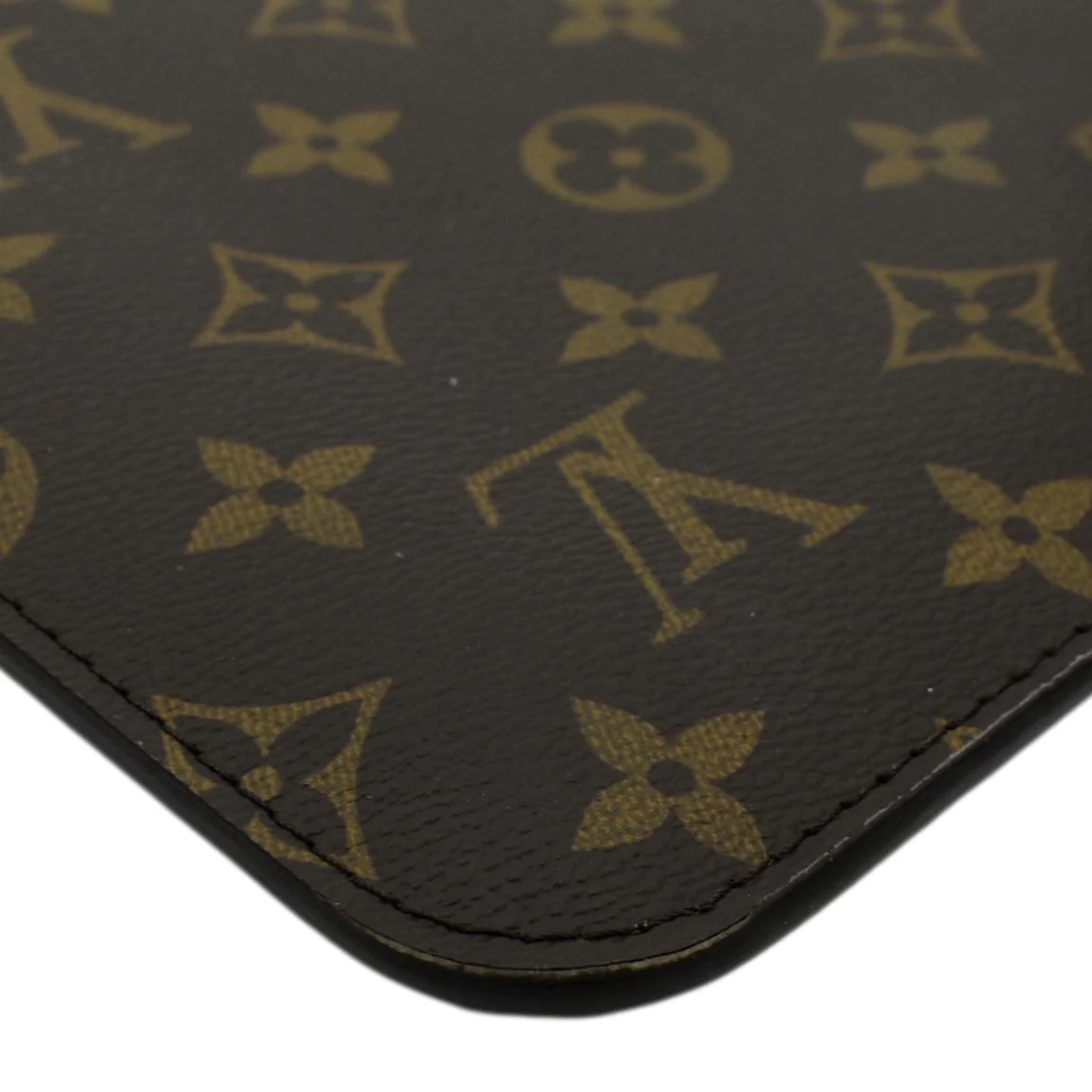 LOUIS VUITTON Neverfull Monogram Canvas Pochette Wristlet Pouch Brown - Image 7