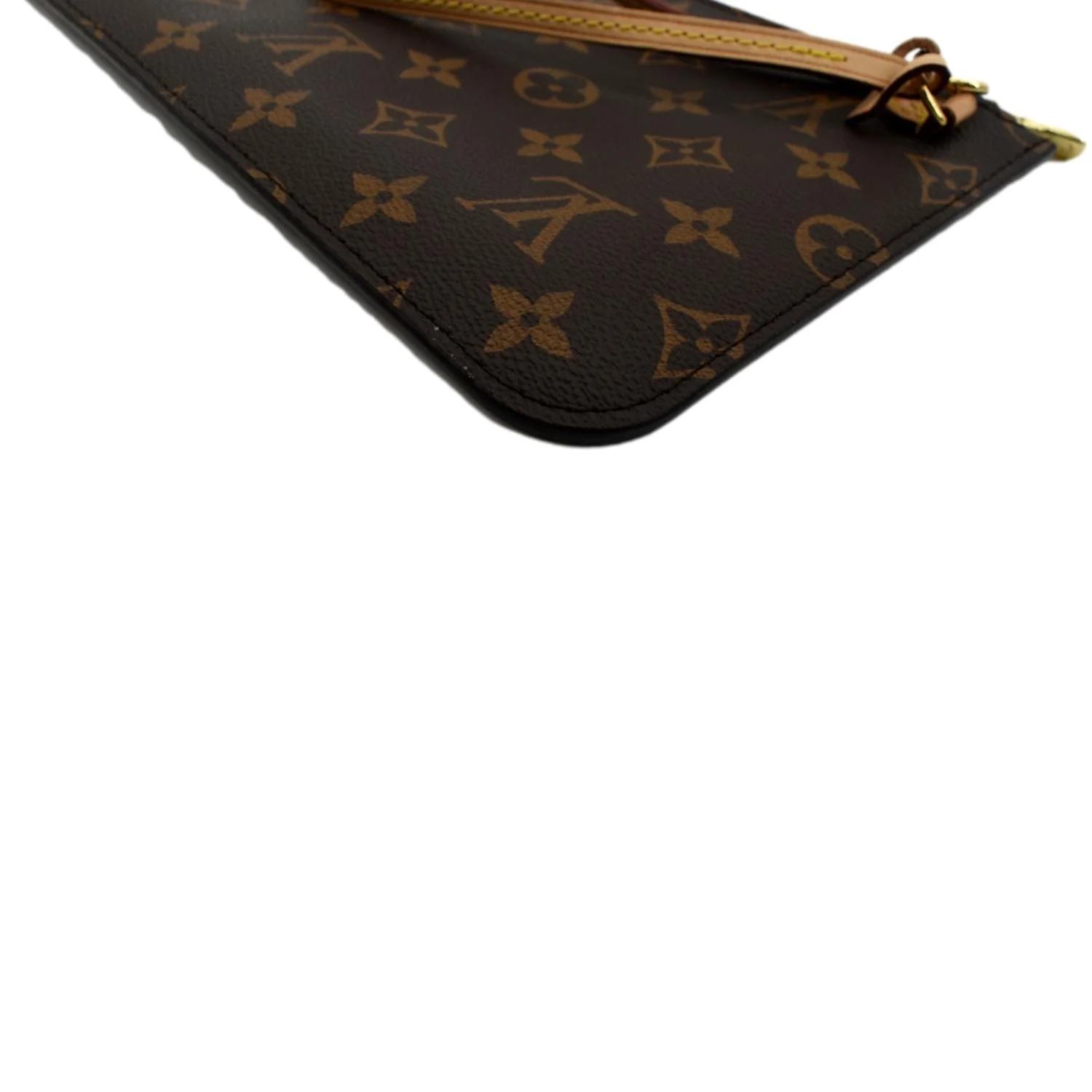 LOUIS VUITTON Neverfull Monogram Canvas Pochette Wristlet Pouch Cerise - Image 7