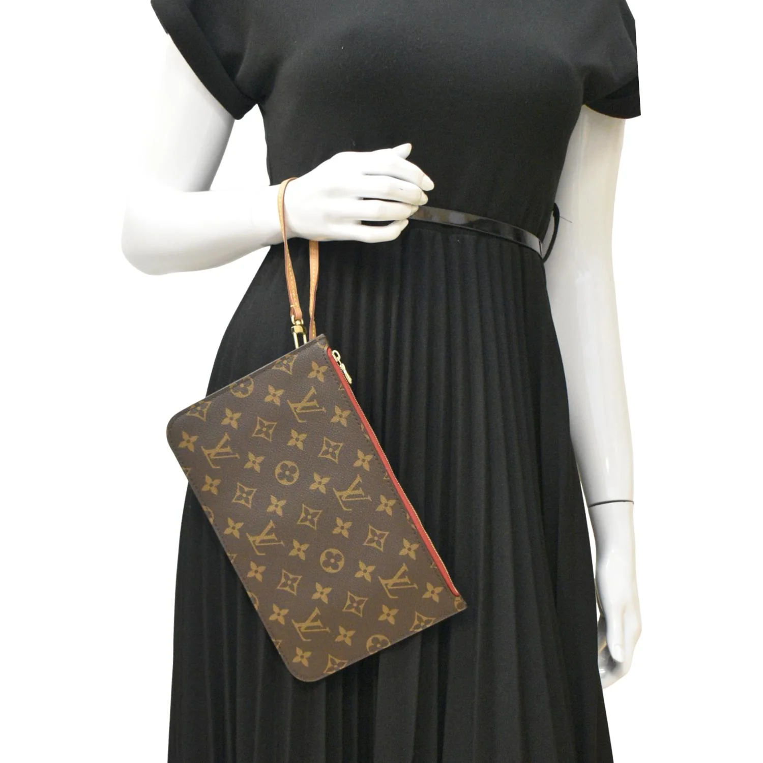 LOUIS VUITTON Monogram Canvas Wristlet Pouch Brown - Image 2