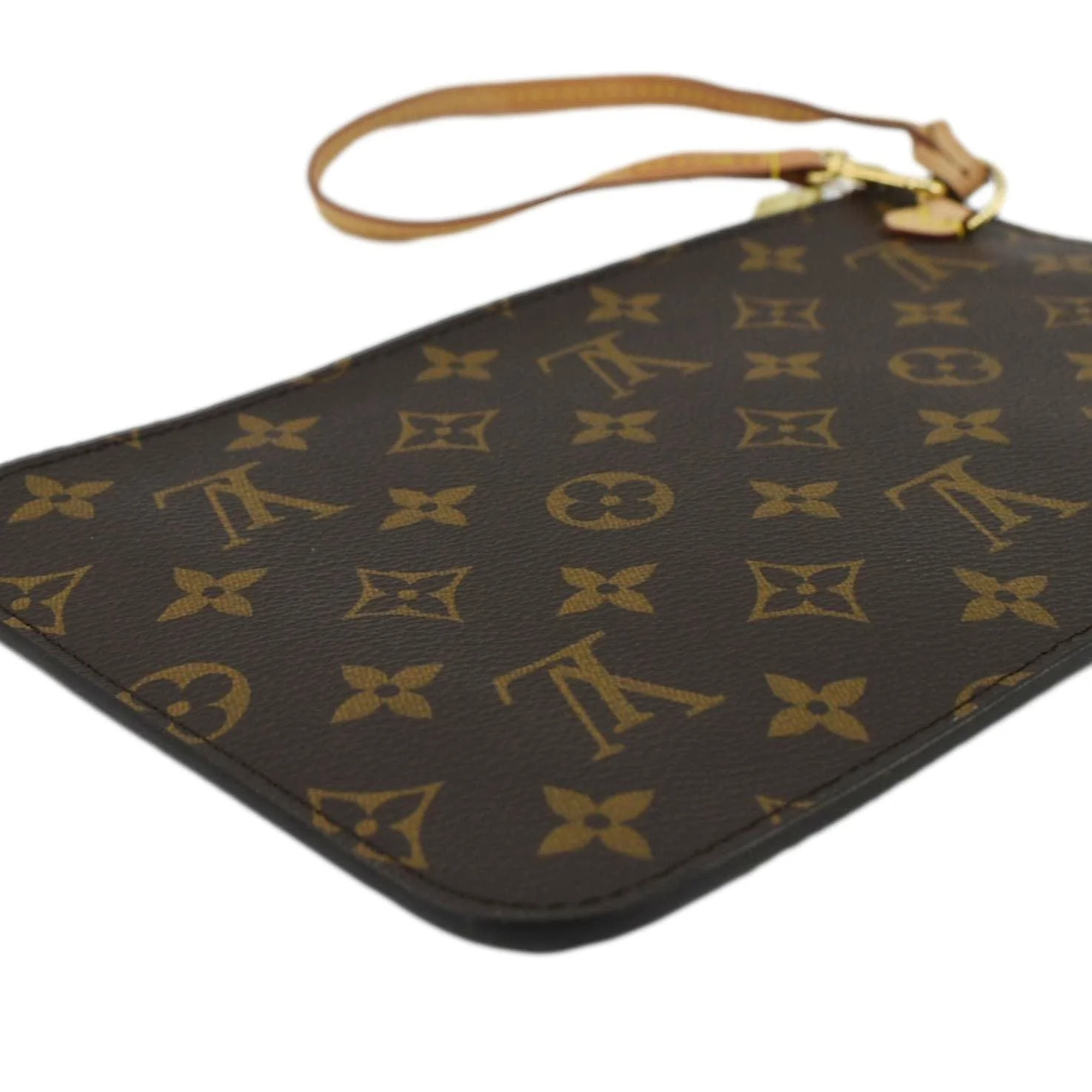 LOUIS VUITTON Monogram Canvas Wristlet Pouch Brown - Image 6