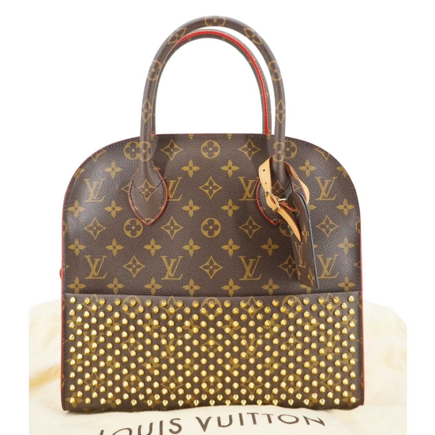 LOUIS VUITTON x Christian Louboutin Monogram Canvas Iconoclast Tote Bag Brown - Image 3