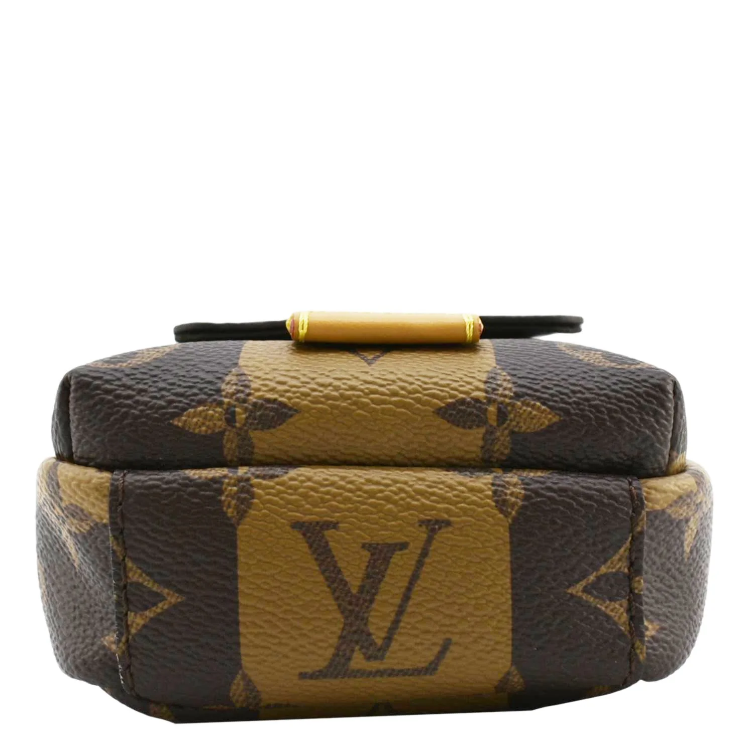 LOUIS VUITTON x Nigo Double Flap Reverse Monogram Canvas Phone Pouch Brown - Image 11