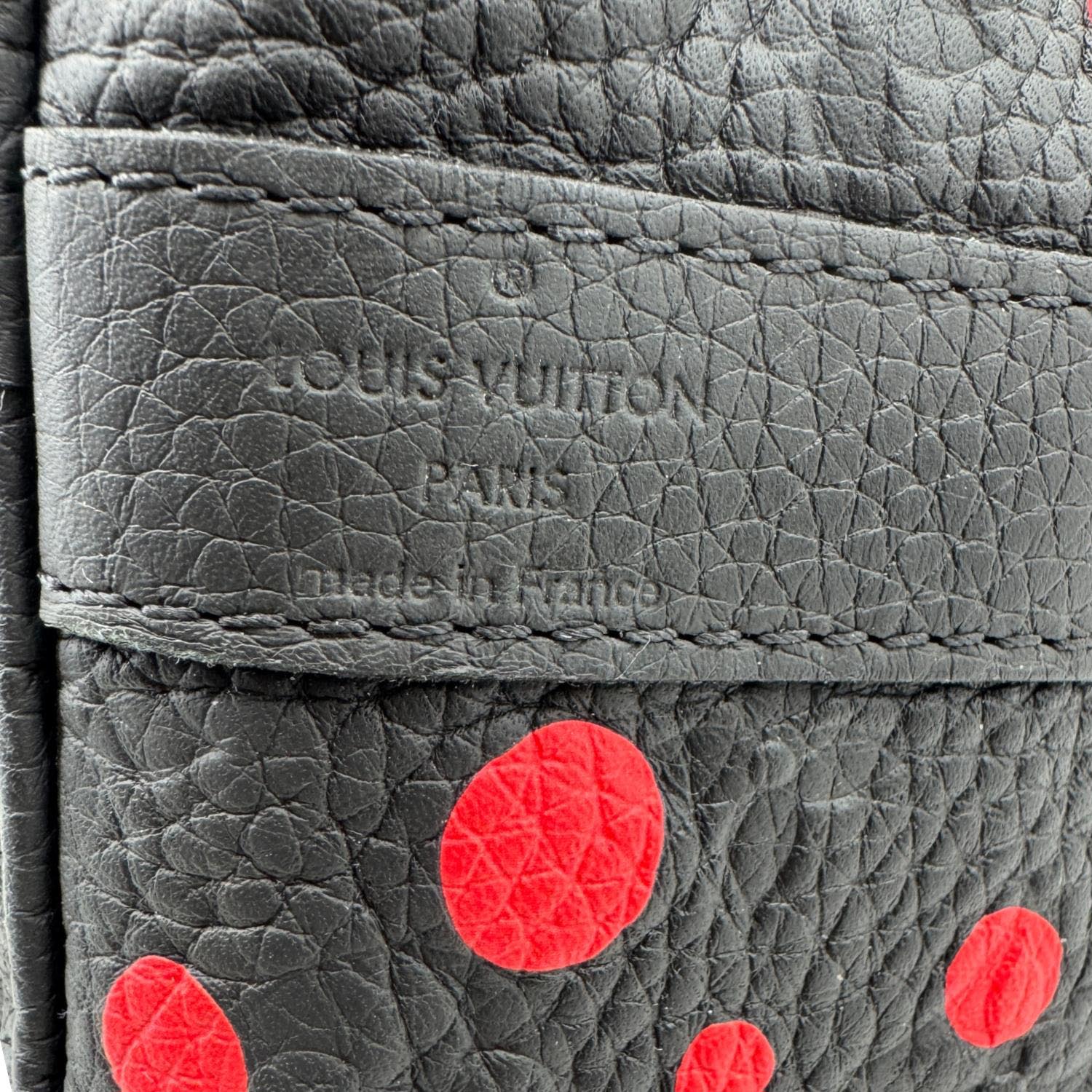 LOUIS VUITTON x Yayoi Kusama Keepall 50 Bandouliere Taurillon Monogram Travel Bag Black - Image 16